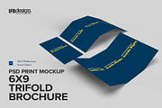 6x9 Trifold Brochure Mockup