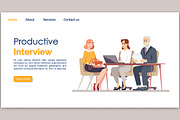 Productive interview landing page