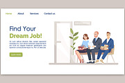 Find your dream job landing page
