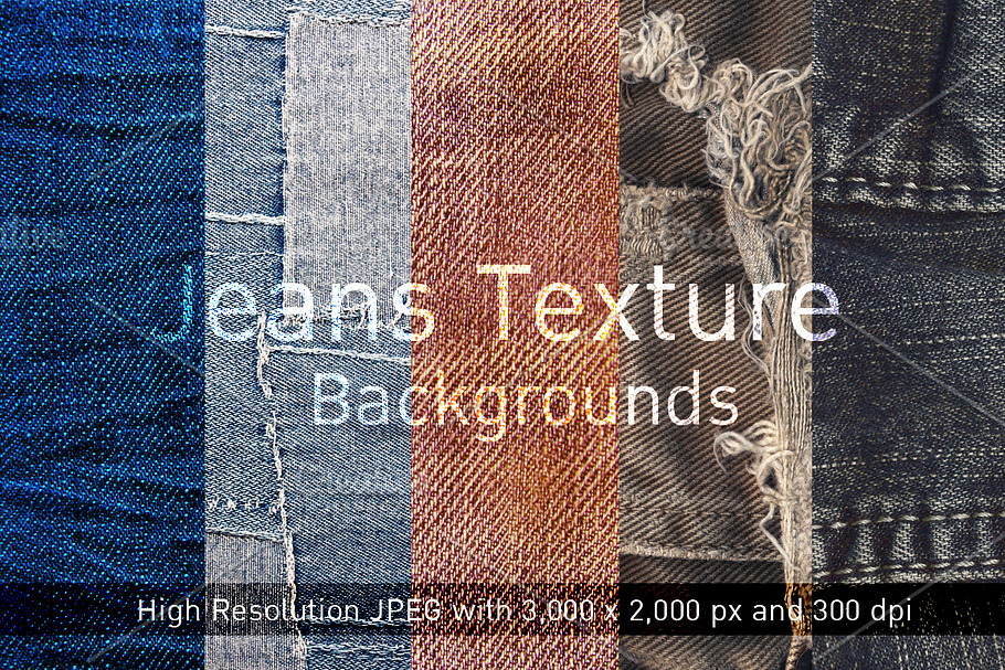 Jean Texture Backgrounds in Textures - product preview 8