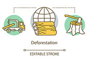 Deforestation concept icon