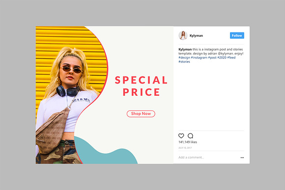 Fancy - Instagram Posts Template in Instagram Templates - product preview 1
