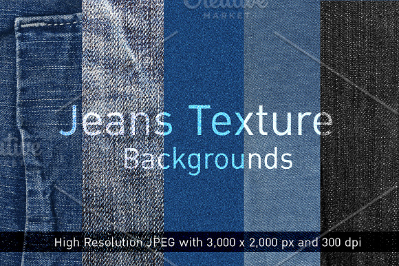 Jean Texture Backgrounds in Textures - product preview 1