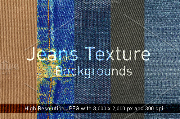 Jean Texture Backgrounds in Textures - product preview 2