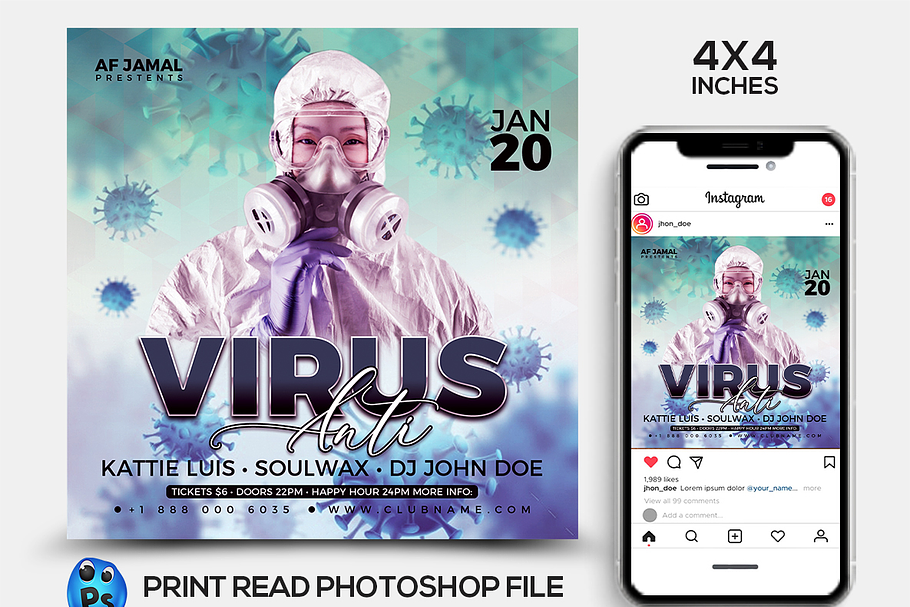Coronavirus Live Event Flyer in Flyer Templates - product preview 8