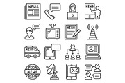 News and Media Communication Icons
