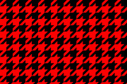 Red and black houndstooth pattern