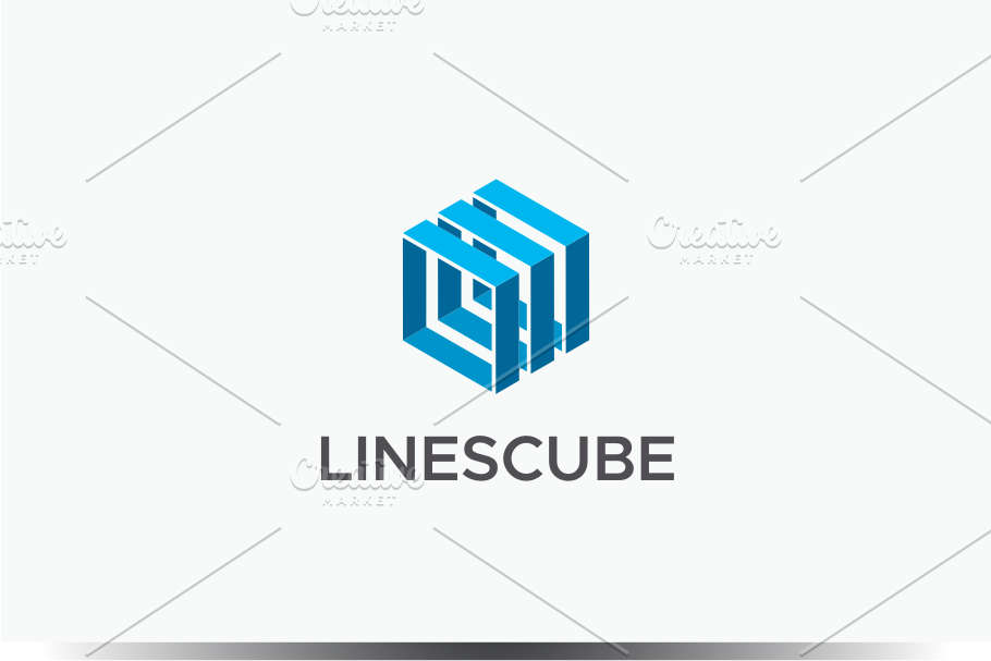 Lines Cube Logo