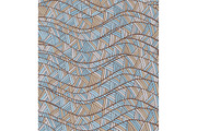 Hand-drawn Wave and Line Pattern