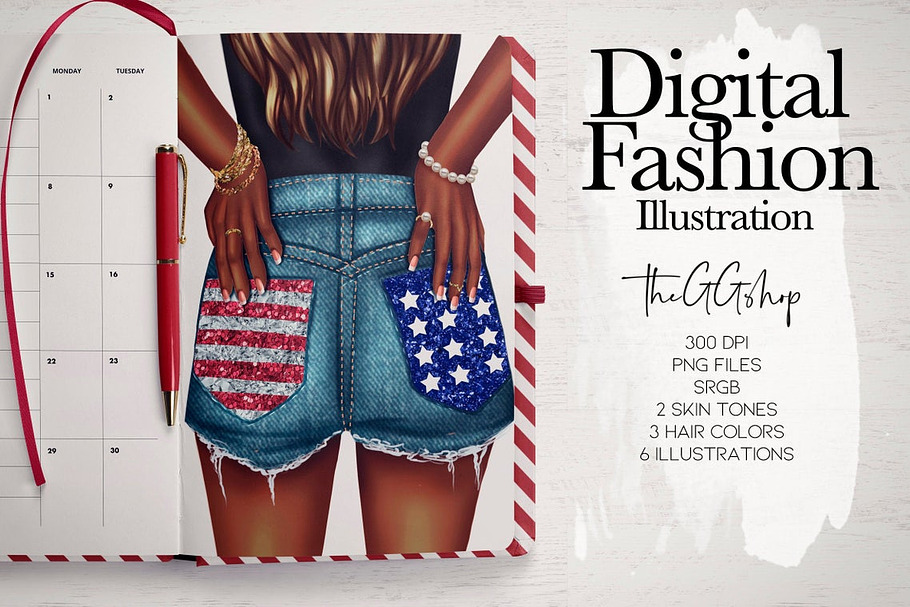 Happy 4th of July clipart in Illustrations - product preview 8