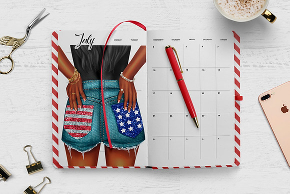 Happy 4th of July clipart in Illustrations - product preview 3