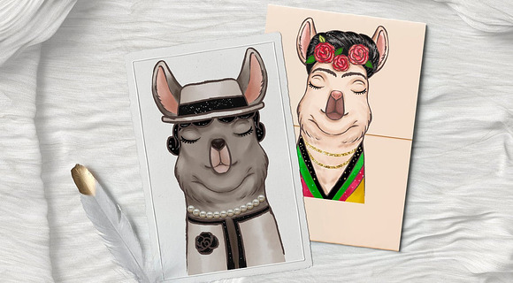 LLAMA clipart in Illustrations - product preview 7
