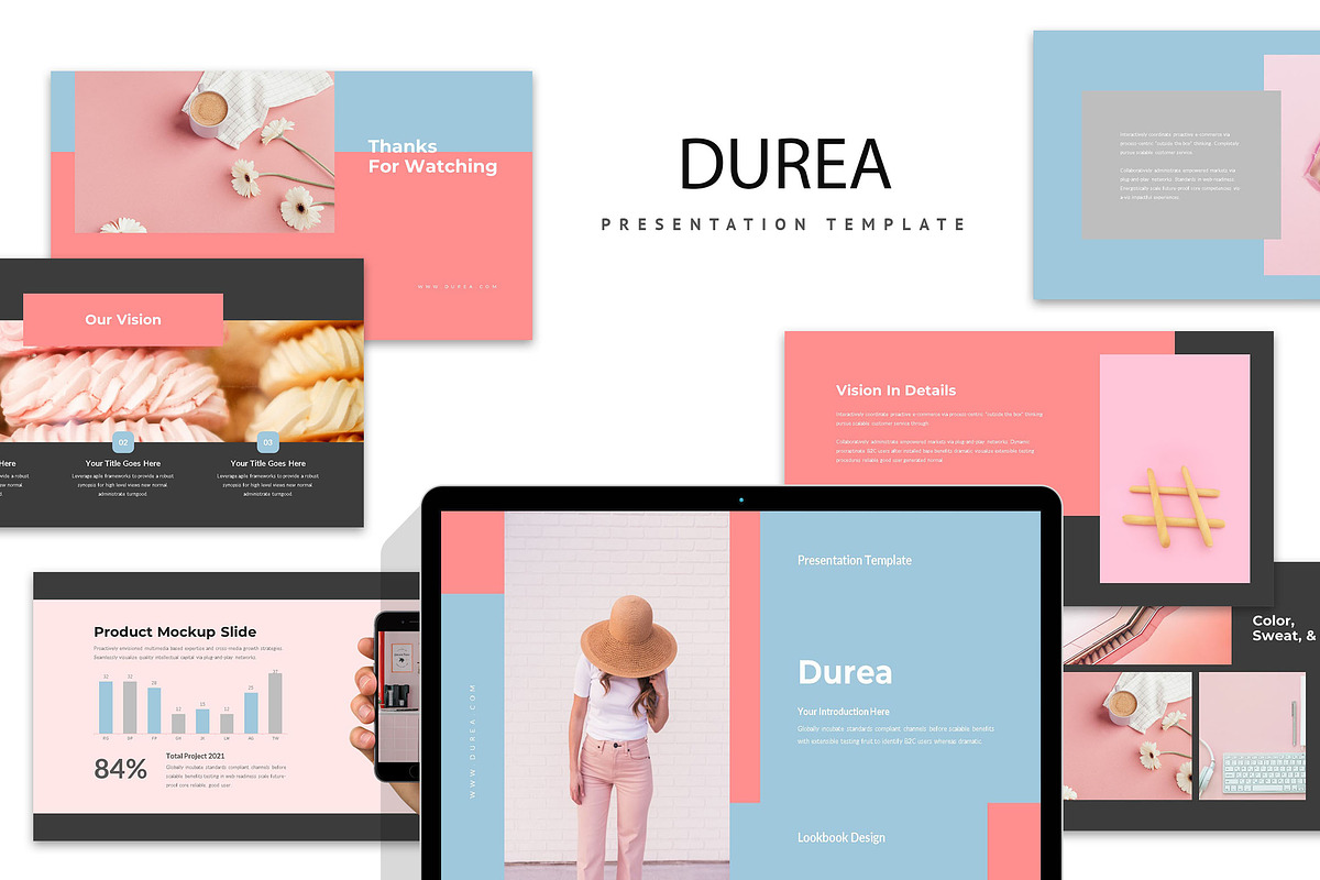 Durea : Pastel Colors Powerpoint in PowerPoint Templates - product preview 8