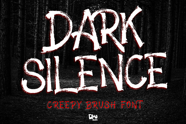 Dark Silence - Creepy Brush Font