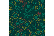 Weed products seamless pattern