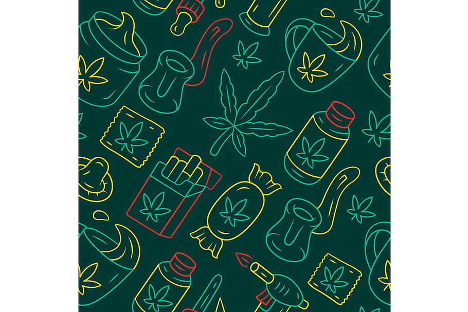 Weed products seamless pattern in Textures - product preview 8