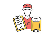 Document delivery color icon