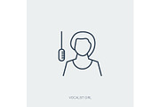 Vector outline icon of music -