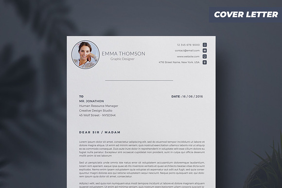 Emma - Resume Template in Resume Templates - product preview 1