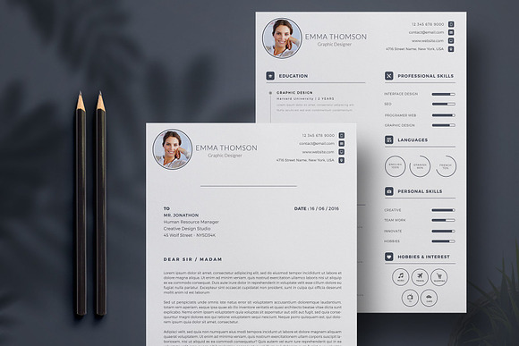 Emma - Resume Template in Resume Templates - product preview 2