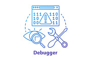 Debugger concept icon