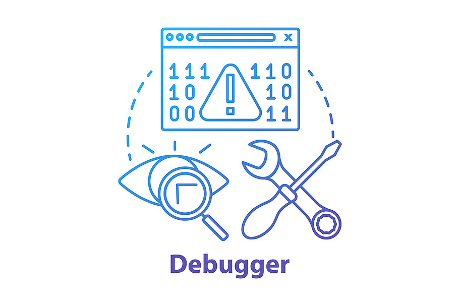 Debugger concept icon in Icons - product preview 8