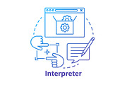 Interpreter concept icon