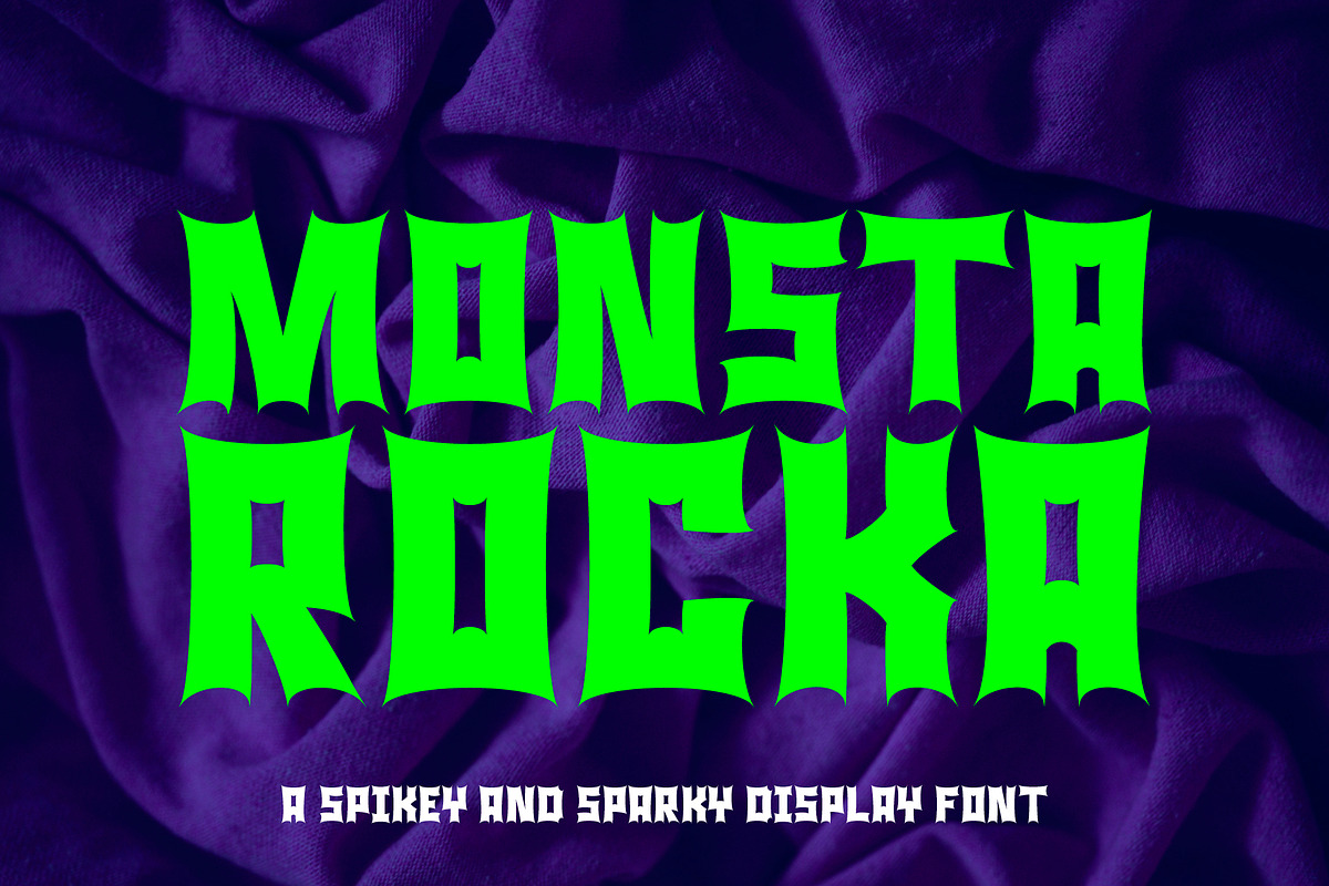 Monsta Rocka - a monster rocker font in Display Fonts - product preview 8