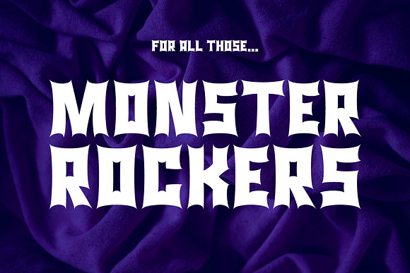 Monsta Rocka - a monster rocker font in Display Fonts - product preview 13