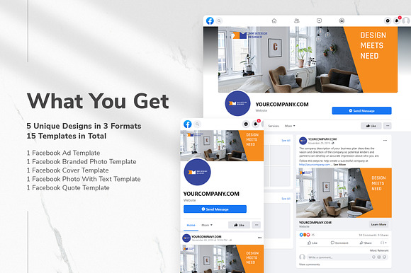 Interior Designer Facebook Materials in Facebook Templates - product preview 1