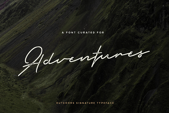 Outdoors Signature Vintage Typeface in Display Fonts - product preview 1