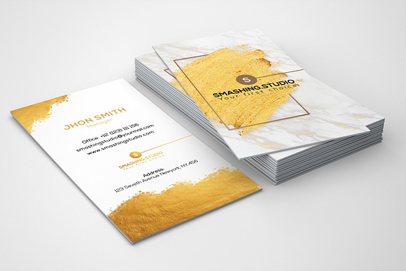 Golden Graffiti Business Card in Business Card Templates - product preview 1