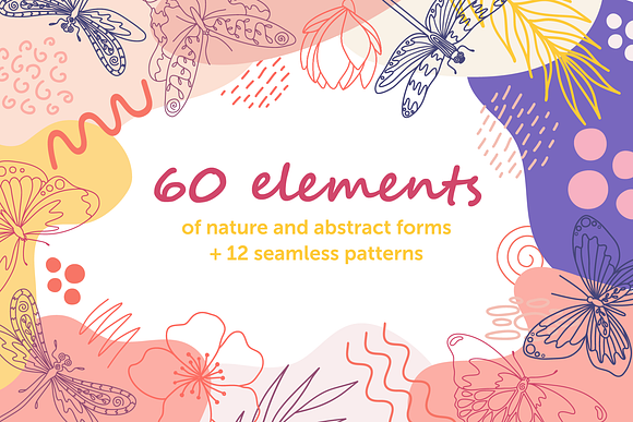 Organic natural seamless pattern set in Patterns - product preview 6