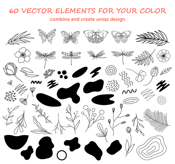 Organic natural seamless pattern set in Patterns - product preview 8