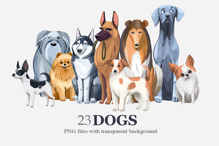 Dogs. Png clipart in Illustrations - product preview 8