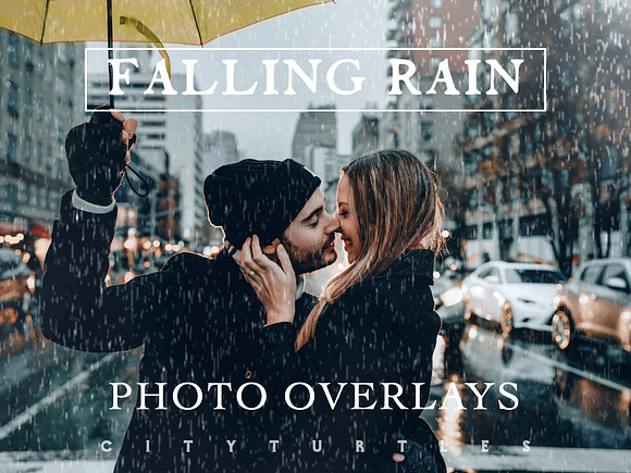 25 Falling Rain Weather Overlays in Textures - product preview 1