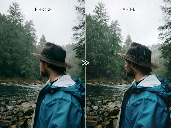 25 Falling Rain Weather Overlays in Textures - product preview 6