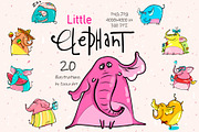 Little Elephant - 20 illustrations