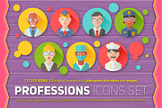 Flat Professions Avatars Icons