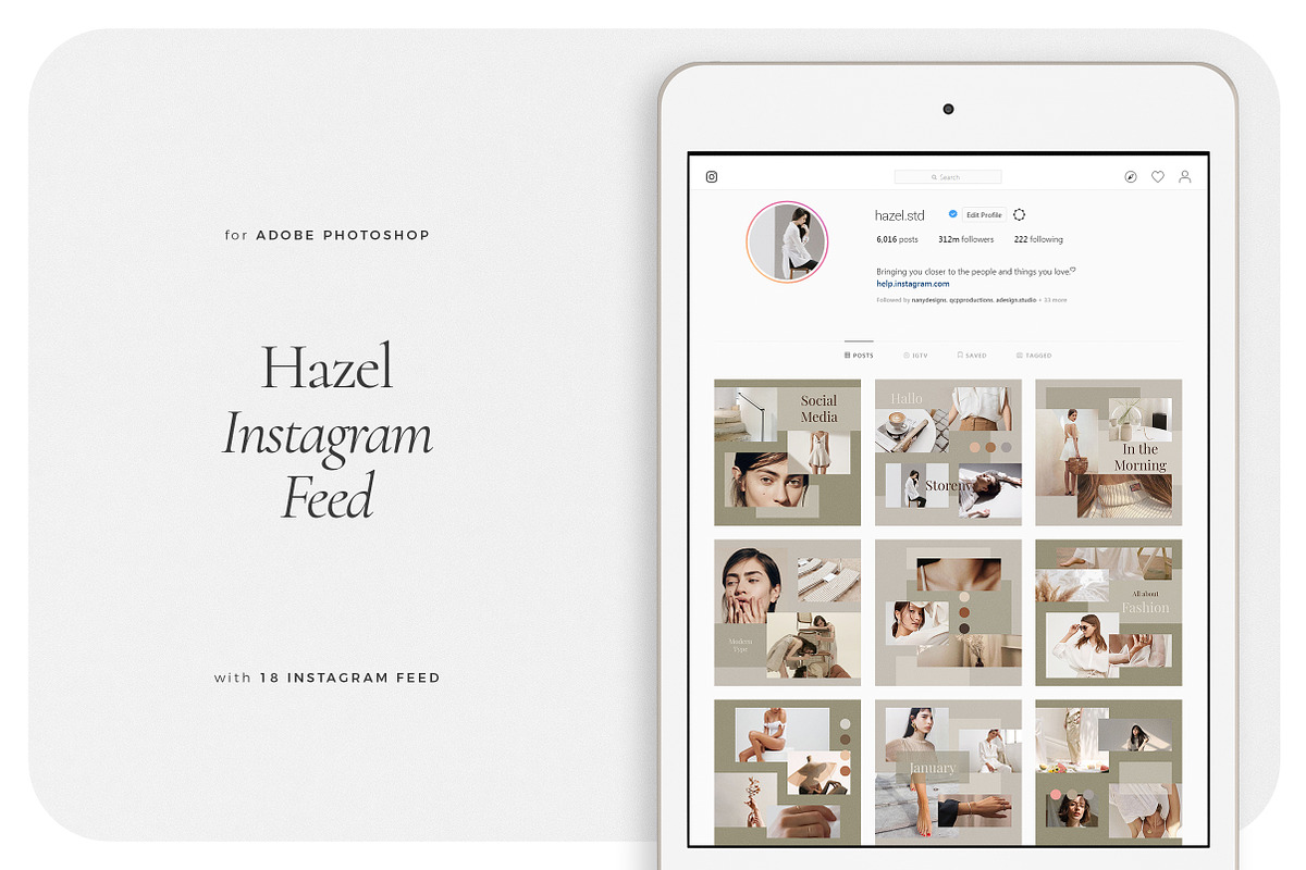 HAZEL Instagram Feed in Instagram Templates - product preview 8