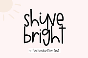 Shine Bright | Fun Handwritten Font