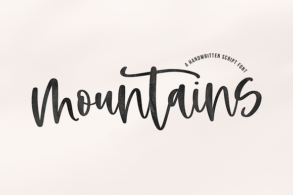 Mountains | Handwritten Script Font in Script Fonts - product preview 16