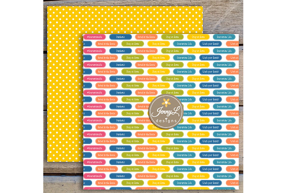 Quarantine Digital Paper & Clipart in Patterns - product preview 8