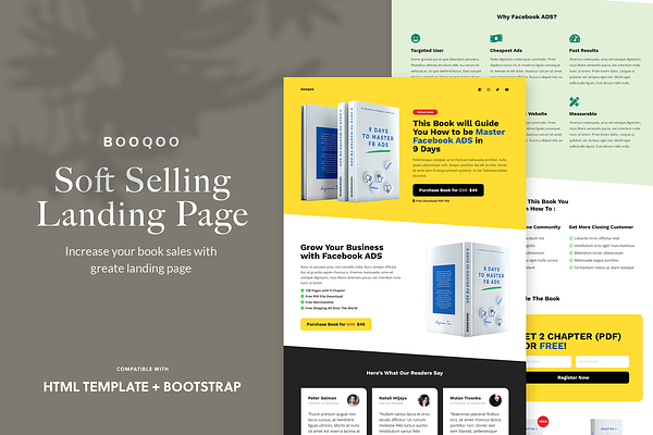 Booqoo - Soft Selling Landing Page