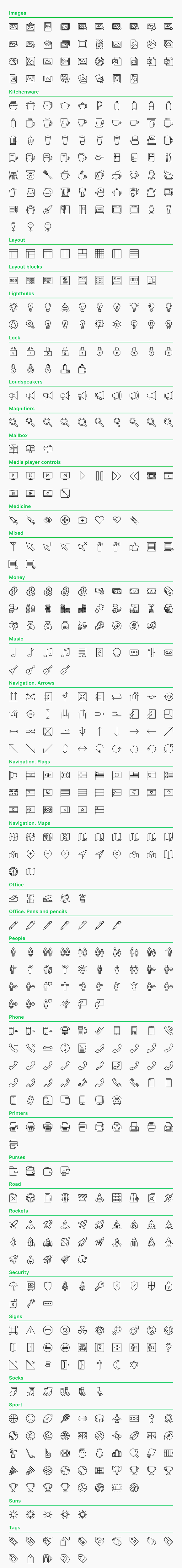 Simple — 2088 Line Icons Bundle in Simple Line Icons - product preview 3