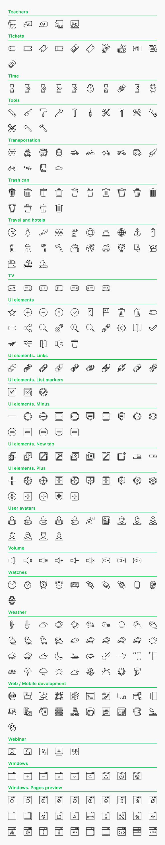 Simple — 2088 Line Icons Bundle in Simple Line Icons - product preview 4