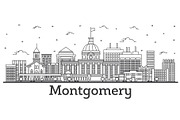 Outline Montgomery Alabama City