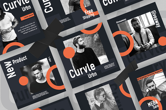Curvle Urbn - Instagram Template in Instagram Templates - product preview 4