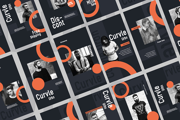 Curvle Urbn - Instagram Template in Instagram Templates - product preview 6