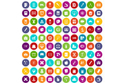 100 pensil icons set color